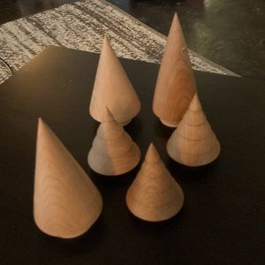 6 Wooden trees
